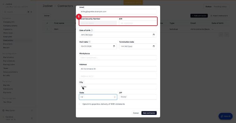Business: SSN khóa, EIN mở — ① Business: SSN bị khóa, EIN mở