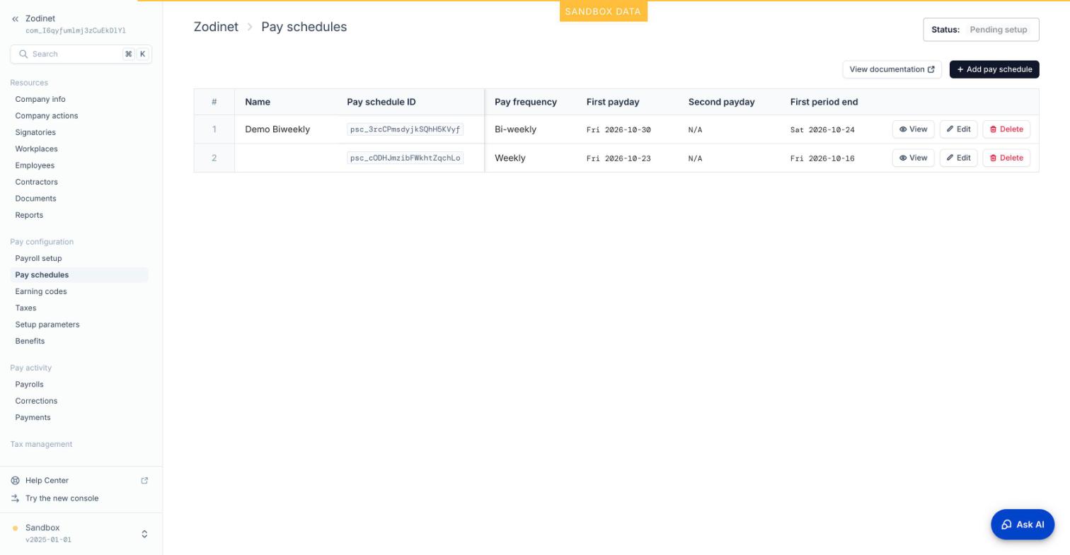 Hai pay schedule: Demo Biweekly và Weekly